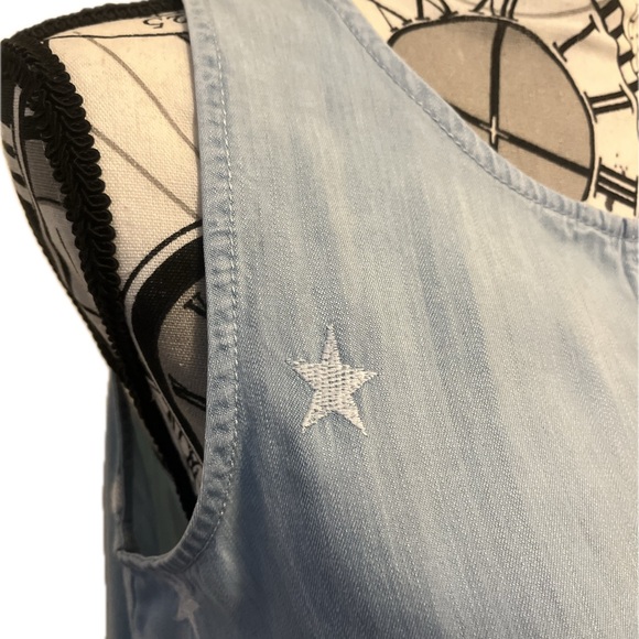 Poplin denim look tank top - Picture 5 of 12